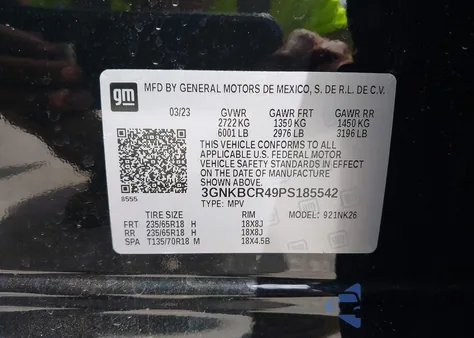 2023 Chevrolet Blazer Fwd 2Lt from USA, damaged, VIN 3GNKBCR49PS185542